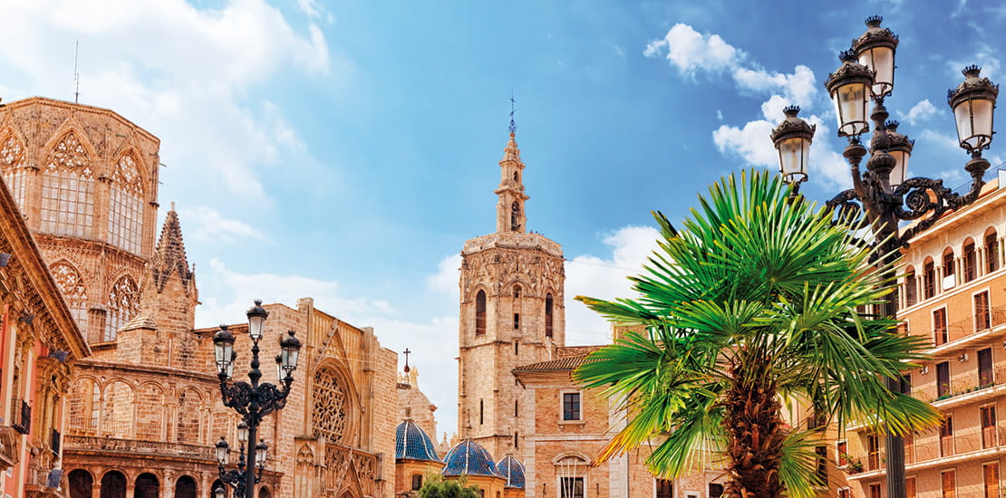 The old town in Valencia, Spain